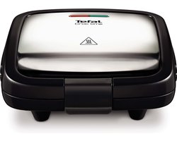 Tefal Croc Time SM193D - Tosti ijzer - Anti-aanbaklaag - 700 W - RVS