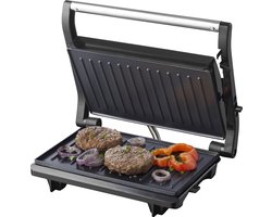 Tomado TGC2001S - Kleine contactgrill - Tosti apparaat - PFAS vrij - Zwart/rvs - 750 watt