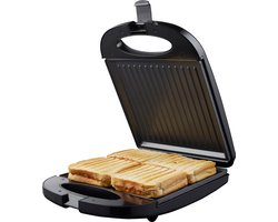 Tomado TGS4000B - XXL Tosti ijzer - 4 tosti's - Tosti apparaat - Panini grill - PFAS vrij - 1200W - Zwart