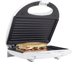 Tristar Camping Tosti-ijzer SA-3050 - Geschikt voor 2 tosti’s - Anti-aanbaklaag - Met grillplaat - 750W - Wit