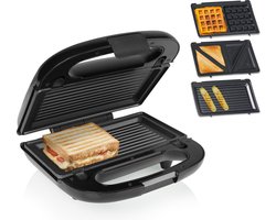 Tristar Multi Tosti-ijzer SA-3071 - Sandwich maker 3 in 1 - Verwisselbare bakplaten - voor Tosti's, Wafels en Panini's - Anti-aanbaklaag - 750W