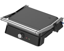 Westinghouse Retro Contactgrill - 29 x 24 cm - 180° voor dubbelzijdig grillen - 2200W - Tosti apparaat - Instelbare temperatuurregeling - Panini grill - Tosti ijzer - Zwart