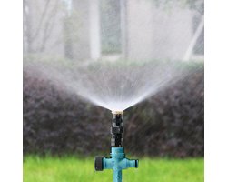 360° Tuin Sprinkler Rotatie Blauw - Roterende Sproeier voor Gazon en Tuin - Instelbare Waterstraal - Efficiënte Irrigatie - Duurzaam en Weerbestendig - Besproeiingssysteem voor Tuin en Planten