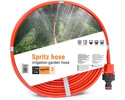 Bradas SPRITZ HOSE sproeierslang 13 mm (1/2") - 15m - sproeislang - bewatering - oranje - inclusief koppelingen