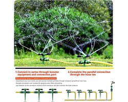graden rotatiesproeier, irrigatiesysteem, tuinsprankeler, watersproeier voor in de tuin, gazonsproeier