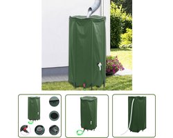 The Living Store Opvouwbare Wateropslagcontainer - 70x100 cm - 380 L PVC Tank met ABS Uitvoerkraan