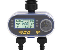 vidaXL Watertimer met dubbele uitgang automatisch digitaal