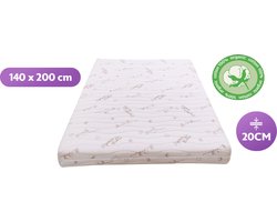 Densi Matras - 140x200 - 20cm dik - Organic cotton - Koudschuim - Biologisch Katoen - Afritsbare hoes - Premium hotelkwaliteit