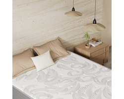 HOMAVO Matras 140x200 cm - Dikte 25 cm - Pocketveringmatras - Koudschuim & Groene thee schuim - OEKO-certificering - Esdoornblad Jacquardpatroon - Voor thuis en hotel