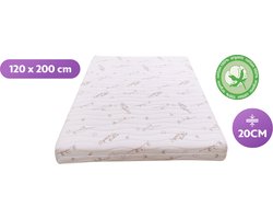 Densi Matras - 120x200 - 20cm dik - Organic cotton - Koudschuim - Biologisch katoen - Afritsbare hoes - Premium hotelkwaliteit