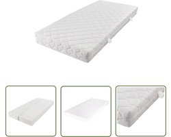 The Living Store Matras The Living Store - Matras - 200x120x17 cm - Gewichtsverdeling - Warmte-isolatie - Verminder gewrichtspijn - Verwijderbare hoes - Polyester