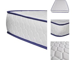 vidaXL Matras - Matrassen - Matras Met Hoes - Matrassen Met Hoes - Matras traagschuim 200x120x17 cm