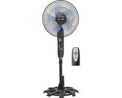 Auronic Statiefventilator - Staande Ventilator met Afstandsbediening - Timer - 50W - 53dB - Zwart