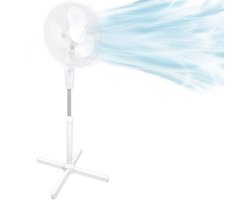 Deluxa Ventilator Staand Wit - Staande Ventilatoren Geluidroos - Statiefventilator - 105 - 128 cm