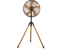 DOMO DO8146 Statiefventilator - Trendy houtdesign - Tot 140cm