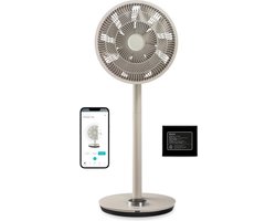 Duux Whisper Flex - Smart Statiefventilator met Dock & Accu - Staande Ventilator & Tafelventilator - Greige