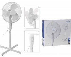 Excellent Electrics - Staande ventilator - Statiefventilator - 40cm Wit - 45W