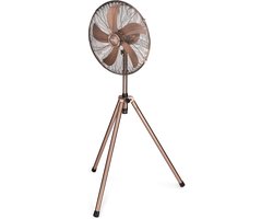 Lifetime Air Statiefventilator - 230V - Hoogte 125-145 CM - Driepoot Statief - 3 Snelheden - Oscillerende Functie - Kantelbaar - Koper