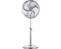 Nordic Home Culture - Metalen Vloerventilator - 45CM - 3 Snelheden - Ventilator Staand - Zilver