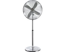 NORDIC HOME FT-562 Metalen vloerventilator met 3 standen - 450 mm - Zilver