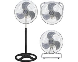 Royal Swiss 2 in 1 METAAL Staande ventilator & Tafelventilator - Statiefventilator -  45 cm (18") - Stand Fan met Hoge snelheidsmotor