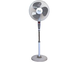 Royal Swiss - Statiefventilator-Staande Ventilator - 3 standen - zware voet blauw/wit 400 watt