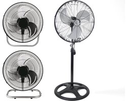 Staande ventilator | Ventilator 3-In-1 Zwart statiefventilator