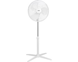 Ventilator Staand - Tristar VE-5755 Statiefventilator met 3 snelheidsstanden, Ventilator - 85° graden draaifunctie - in hoogte verstelbaar - Ø 40 cm, 45 Watt - Wit