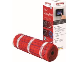 10m² StickyMat 200W/m² Elektrische vloerverwarming mat | WARMUP | + Gratis ELEMENT WiFi thermostaat ZWART