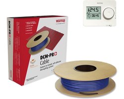 2,5m² DCM-PRO Vloerverwarming kabel voor 2,5m² + gratis WARMUP Tempo klokthermostaat