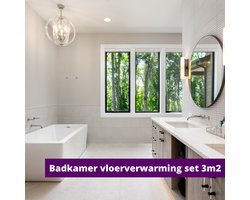 InnovaHeat Complete Badkamerset Vloerverwarming - gasvrij - elektrisch - 3m2 - Wifi