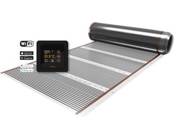 MAGNUM Foil - Set 15 m² / 1200 Watt, Elektrische Vloerverwarmingsfolie / MRC-inbouwthermostaat | Zwart