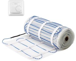 Set 15m² Mat 150Watt/m² + Thermostaat | Vloerverwarmingsmat Set 15m² | 150Watt/m² + gratis WARMUP Mstat AAN/UIT | Elektrische vloerverwarming