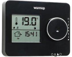 Tempo Digitale Klokthermostaat| Kleur: Piano Black | Warmup | ALLEEN geschikt voor Elektrische vloerverwarming