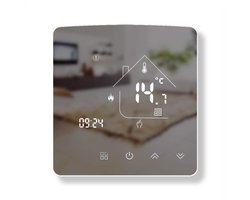 Thermostaat elektrische vloerverwarming grote oppervlakten met wifi en touchscreen 25A