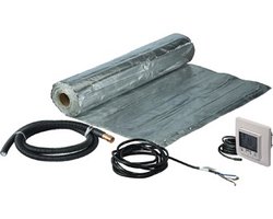 Uponor Comfort E elektrische vloerverwarmingsfolieset t.b.v. laminaat, parket en vinylvloeren 5m² 700W, incl. thermostaat