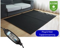 VH Tapijtverwarming "Stromboli" met 8 warmtestanden - 160 x 230 cm - 610 watt - Bijverwarming - LCD controller met Timer - Past onder bestaand tapijt