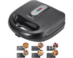 6-in-1 Multifunctioneel Keukenapparaat - Sandwichmaker, Wafelijzer, Grill en Donutmaker