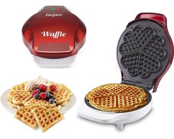 Beper BT.603Y - Wafelijzer - Rood - Wafelijzer - Wafelmaker - Elektrisch wafelijzer - Belgisch wafelijzer - Professioneel wafelijzer