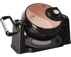 Berlinger Haus 9451 - Roterende Wafelmaker / wafelijzer - 180º rotatie - non stick coating - rose gold