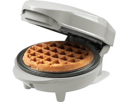 Bestron Mini-wafelijzer voor klassieke wafels, wafelijzer met antiaanbaklaag, voor kinderfeestjes, Familiefeest, Pasen of Kerst, Kleur: Grijs