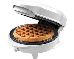 Bestron Mini-wafelijzer voor klassieke wafels, wafelijzer met antiaanbaklaag, voor kinderfeestjes, Familiefeest, Pasen of Kerst, Kleur: Wit