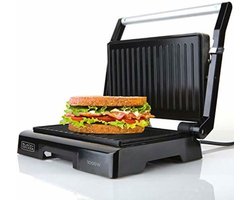 Black & Decker BXGR1000E Elektrische mini grill - Contactfrill - 1000W - Zwart