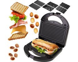 Camry - Multifunctioneel Tosti ijzer / grill 3in1 - 1000W - Zwart