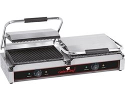 Contactgrill Duetto-Grande (Gegroefd/Gegroefd) - CaterChef 688425 - Horeca