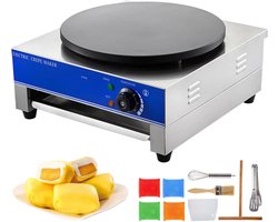 Crepe Maker - Pannenkoek Maker - Deegverdeler - Spatel - Wafelmaker - Wafelijzer - Crepemaker - Zwart - Professioneel