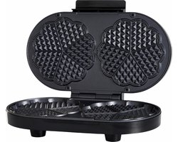 DAY Dubbel Wafelijzer voor klassieke hartwafels, Wafelmaker 1200 W anti aanbaklaag