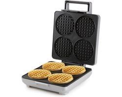 DOMO DO9251W Wafelijzer 'Wafflelicious' - voor 4 ronde wafels