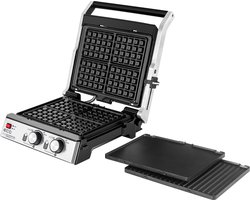 ECG KG 2033 Duo Grill & Waffle, Contactgrill, 2000 W