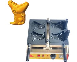 Eetbare Krokodil Vormige Wafel Maker - Kegel Machine Taiyaki Maken Ijzer Voor Kids Party-Wafelijzer Machine Anti-Stick Wafel Beker Bakker Waterbeker Wafel Machine Elektrische 220V Eetbare kop Wafel Professioneel Gebruik Gebak Kramen, Horeca Wafel Cup